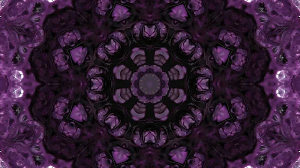 Soyut boya fırça mürekkep patlayabilir formanın düzgün kavramı simetrik desen süs dekoratif Kaleidoscope hareketi geometrik daire ve yıldız şekli