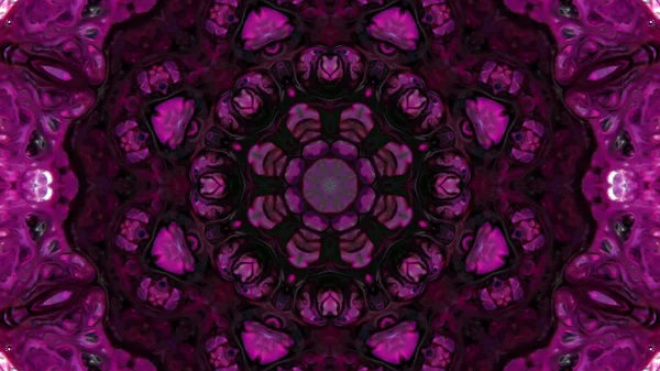 Soyut boya fırça mürekkep patlayabilir formanın düzgün kavramı simetrik desen süs dekoratif Kaleidoscope hareketi geometrik daire ve yıldız şekli