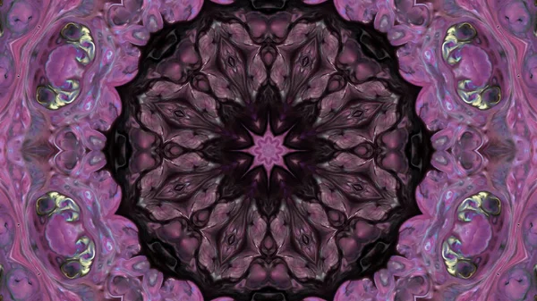 Soyut boya fırça mürekkep patlayabilir formanın düzgün kavramı simetrik desen süs dekoratif Kaleidoscope hareketi geometrik daire ve yıldız şekli