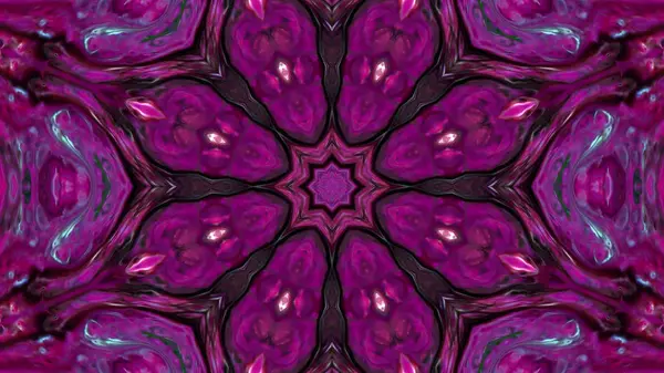 Soyut boya fırça mürekkep patlayabilir formanın düzgün kavramı simetrik desen süs dekoratif Kaleidoscope hareketi geometrik daire ve yıldız şekli