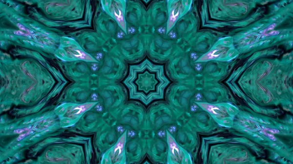 Soyut boya fırça mürekkep patlayabilir formanın düzgün kavramı simetrik desen süs dekoratif Kaleidoscope hareketi geometrik daire ve yıldız şekli