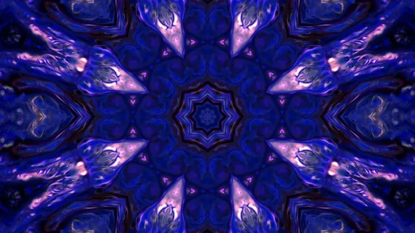 Soyut boya fırça mürekkep patlayabilir formanın düzgün kavramı simetrik desen süs dekoratif Kaleidoscope hareketi geometrik daire ve yıldız şekli