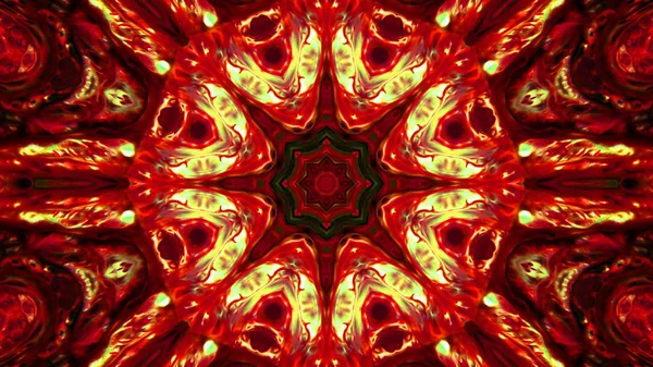 Soyut boya fırça mürekkep patlayabilir formanın düzgün kavramı simetrik desen süs dekoratif Kaleidoscope hareketi geometrik daire ve yıldız şekli