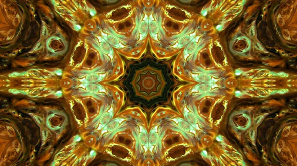 Soyut boya fırça mürekkep patlayabilir formanın düzgün kavramı simetrik desen süs dekoratif Kaleidoscope hareketi geometrik daire ve yıldız şekli