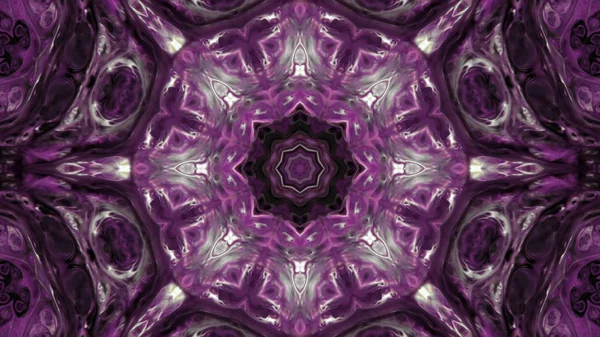 Soyut boya fırça mürekkep patlayabilir formanın düzgün kavramı simetrik desen süs dekoratif Kaleidoscope hareketi geometrik daire ve yıldız şekli