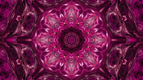 Soyut boya fırça mürekkep patlayabilir formanın düzgün kavramı simetrik desen süs dekoratif Kaleidoscope hareketi geometrik daire ve yıldız şekli