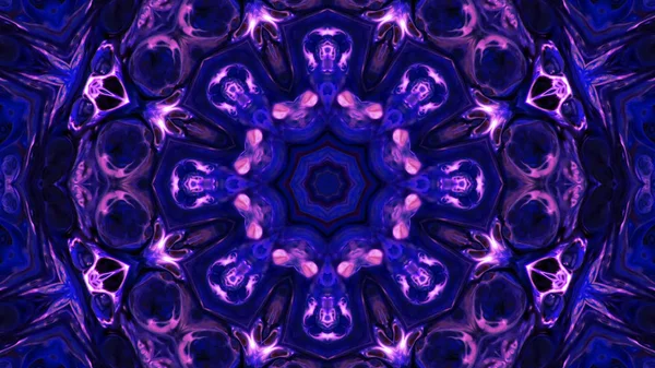 Soyut boya fırça mürekkep patlayabilir formanın düzgün kavramı simetrik desen süs dekoratif Kaleidoscope hareketi geometrik daire ve yıldız şekli