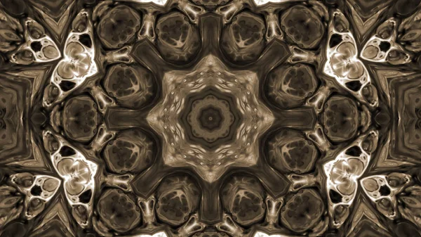 Soyut boya fırça mürekkep patlayabilir formanın düzgün kavramı simetrik desen süs dekoratif Kaleidoscope hareketi geometrik daire ve yıldız şekli