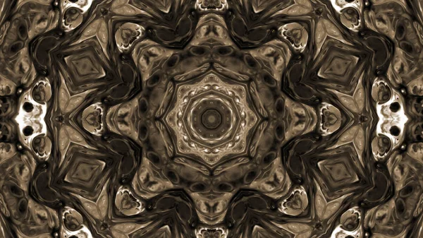 Soyut boya fırça mürekkep patlayabilir formanın düzgün kavramı simetrik desen süs dekoratif Kaleidoscope hareketi geometrik daire ve yıldız şekli