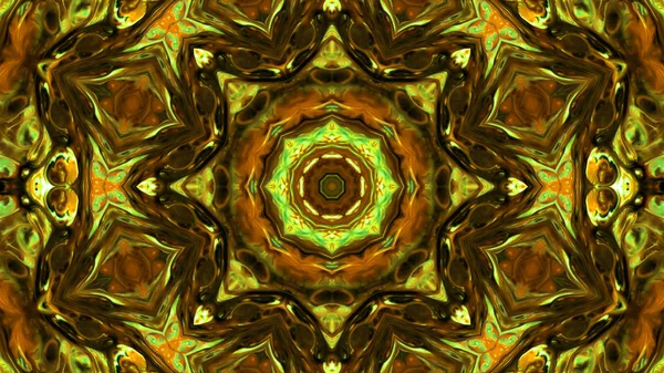 Soyut boya fırça mürekkep patlayabilir formanın düzgün kavramı simetrik desen süs dekoratif Kaleidoscope hareketi geometrik daire ve yıldız şekli