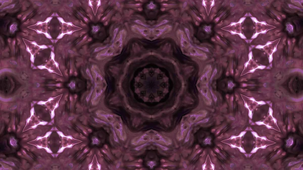 Soyut boya fırça mürekkep patlayabilir formanın düzgün kavramı simetrik desen süs dekoratif Kaleidoscope hareketi geometrik daire ve yıldız şekli