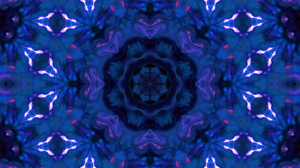 Soyut boya fırça mürekkep patlayabilir formanın düzgün kavramı simetrik desen süs dekoratif Kaleidoscope hareketi geometrik daire ve yıldız şekli