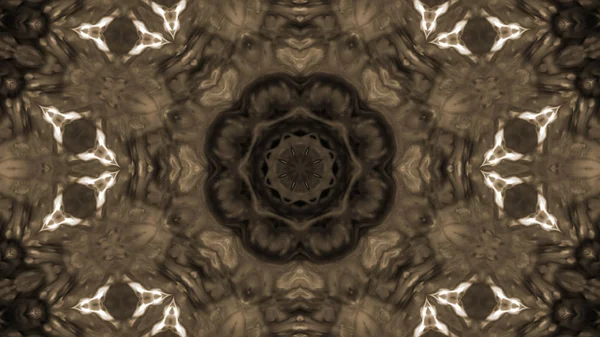 Soyut boya fırça mürekkep patlayabilir formanın düzgün kavramı simetrik desen süs dekoratif Kaleidoscope hareketi geometrik daire ve yıldız şekli