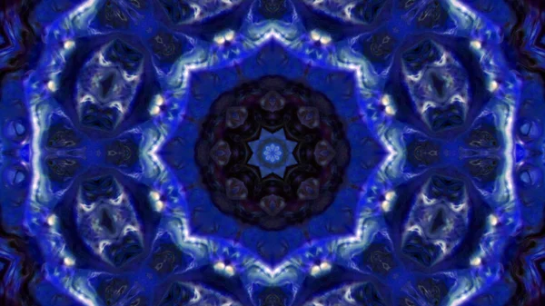 Soyut boya fırça mürekkep patlayabilir formanın düzgün kavramı simetrik desen süs dekoratif Kaleidoscope hareketi geometrik daire ve yıldız şekli