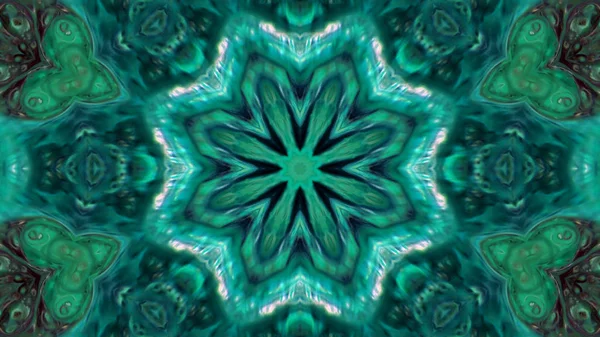 Soyut boya fırça mürekkep patlayabilir formanın düzgün kavramı simetrik desen süs dekoratif Kaleidoscope hareketi geometrik daire ve yıldız şekli