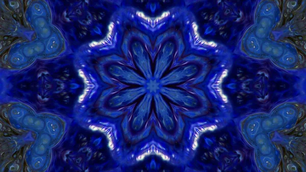 Soyut boya fırça mürekkep patlayabilir formanın düzgün kavramı simetrik desen süs dekoratif Kaleidoscope hareketi geometrik daire ve yıldız şekli