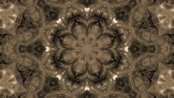 Soyut boya fırça mürekkep patlayabilir formanın düzgün kavramı simetrik desen süs dekoratif Kaleidoscope hareketi geometrik daire ve yıldız şekli