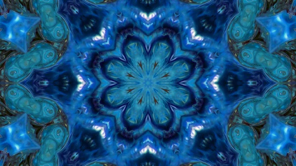 Soyut boya fırça mürekkep patlayabilir formanın düzgün kavramı simetrik desen süs dekoratif Kaleidoscope hareketi geometrik daire ve yıldız şekli