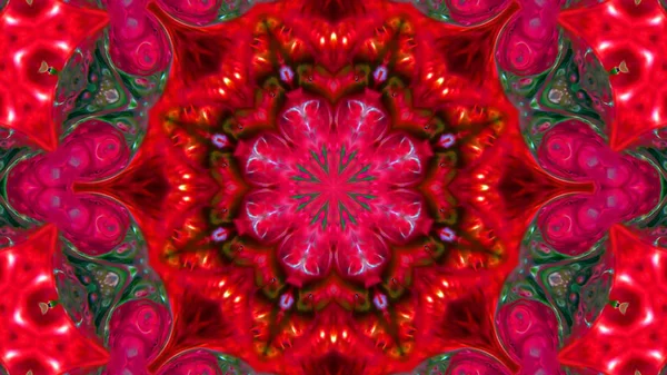 Soyut boya fırça mürekkep patlayabilir formanın düzgün kavramı simetrik desen süs dekoratif Kaleidoscope hareketi geometrik daire ve yıldız şekli