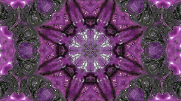 Soyut boya fırça mürekkep patlayabilir formanın düzgün kavramı simetrik desen süs dekoratif Kaleidoscope hareketi geometrik daire ve yıldız şekli