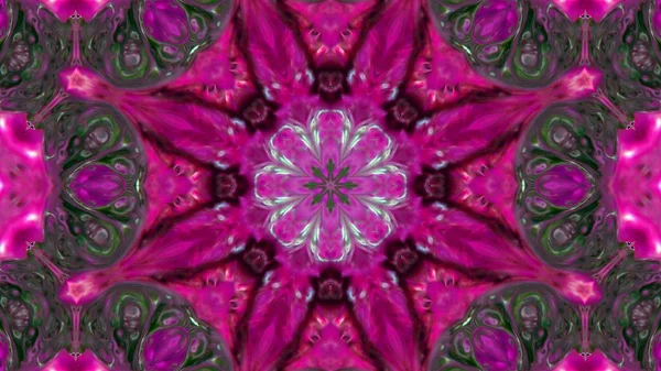 Soyut boya fırça mürekkep patlayabilir formanın düzgün kavramı simetrik desen süs dekoratif Kaleidoscope hareketi geometrik daire ve yıldız şekli