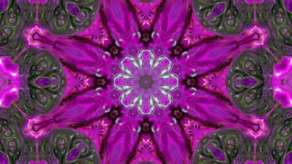 Soyut boya fırça mürekkep patlayabilir formanın düzgün kavramı simetrik desen süs dekoratif Kaleidoscope hareketi geometrik daire ve yıldız şekli