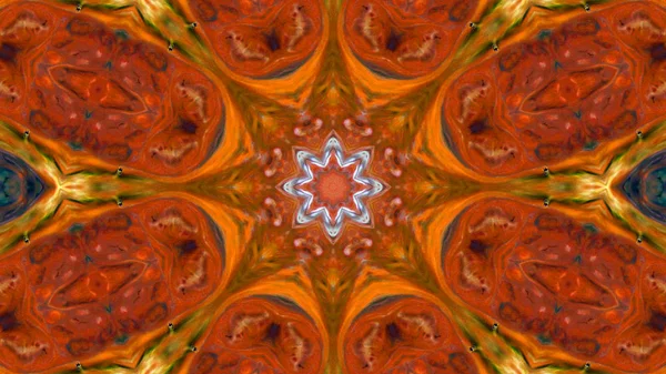 Soyut boya fırça mürekkep patlayabilir formanın düzgün kavramı simetrik desen süs dekoratif Kaleidoscope hareketi geometrik daire ve yıldız şekli