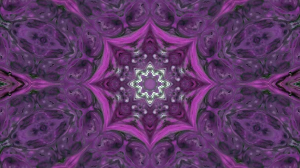 Soyut boya fırça mürekkep patlayabilir formanın düzgün kavramı simetrik desen süs dekoratif Kaleidoscope hareketi geometrik daire ve yıldız şekli