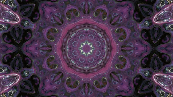 Soyut boya fırça mürekkep patlayabilir formanın düzgün kavramı simetrik desen süs dekoratif Kaleidoscope hareketi geometrik daire ve yıldız şekli