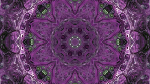 Soyut boya fırça mürekkep patlayabilir formanın düzgün kavramı simetrik desen süs dekoratif Kaleidoscope hareketi geometrik daire ve yıldız şekli