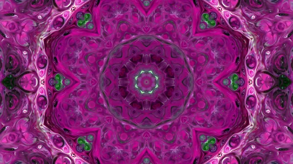 Soyut boya fırça mürekkep patlayabilir formanın düzgün kavramı simetrik desen süs dekoratif Kaleidoscope hareketi geometrik daire ve yıldız şekli