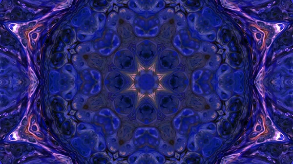 Soyut boya fırça mürekkep patlayabilir formanın düzgün kavramı simetrik desen süs dekoratif Kaleidoscope hareketi geometrik daire ve yıldız şekli