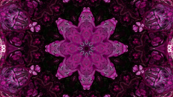 Soyut boya fırça mürekkep patlayabilir formanın düzgün kavramı simetrik desen süs dekoratif Kaleidoscope hareketi geometrik daire ve yıldız şekli