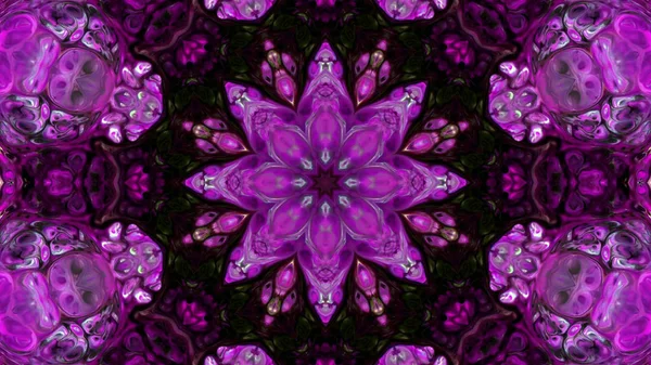 Soyut boya fırça mürekkep patlayabilir formanın düzgün kavramı simetrik desen süs dekoratif Kaleidoscope hareketi geometrik daire ve yıldız şekli