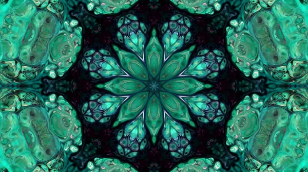 Soyut boya fırça mürekkep patlayabilir formanın düzgün kavramı simetrik desen süs dekoratif Kaleidoscope hareketi geometrik daire ve yıldız şekli