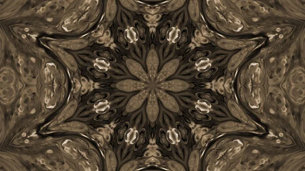 Soyut boya fırça mürekkep patlayabilir formanın düzgün kavramı simetrik desen süs dekoratif Kaleidoscope hareketi geometrik daire ve yıldız şekli