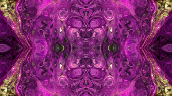 Soyut boya fırça mürekkep patlayabilir formanın düzgün kavramı simetrik desen süs dekoratif Kaleidoscope hareketi geometrik daire ve yıldız şekli