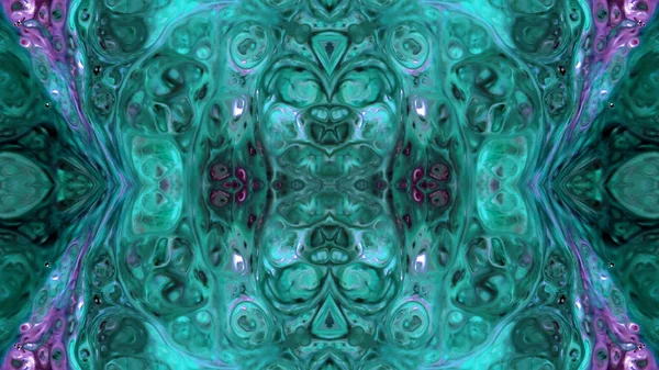 Soyut boya fırça mürekkep patlayabilir formanın düzgün kavramı simetrik desen süs dekoratif Kaleidoscope hareketi geometrik daire ve yıldız şekli