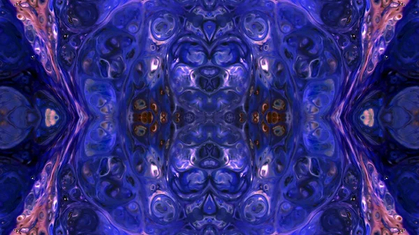 Soyut boya fırça mürekkep patlayabilir formanın düzgün kavramı simetrik desen süs dekoratif Kaleidoscope hareketi geometrik daire ve yıldız şekli