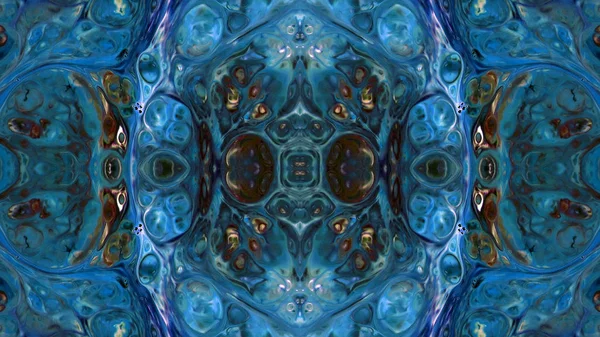 Soyut boya fırça mürekkep patlayabilir formanın düzgün kavramı simetrik desen süs dekoratif Kaleidoscope hareketi geometrik daire ve yıldız şekli