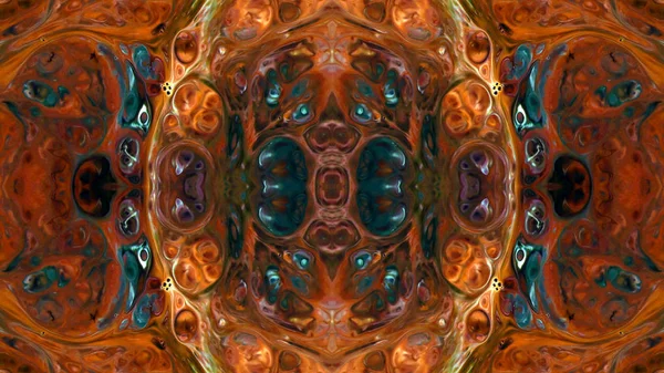 Soyut boya fırça mürekkep patlayabilir formanın düzgün kavramı simetrik desen süs dekoratif Kaleidoscope hareketi geometrik daire ve yıldız şekli