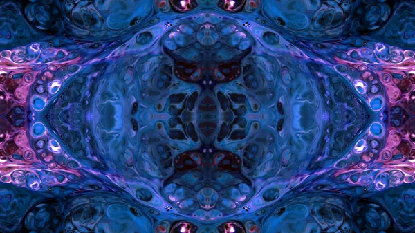 Soyut boya fırça mürekkep patlayabilir formanın düzgün kavramı simetrik desen süs dekoratif Kaleidoscope hareketi geometrik daire ve yıldız şekli