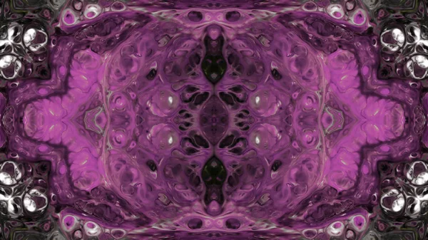 Soyut boya fırça mürekkep patlayabilir formanın düzgün kavramı simetrik desen süs dekoratif Kaleidoscope hareketi geometrik daire ve yıldız şekli