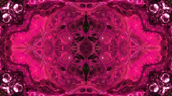 Soyut boya fırça mürekkep patlayabilir formanın düzgün kavramı simetrik desen süs dekoratif Kaleidoscope hareketi geometrik daire ve yıldız şekli