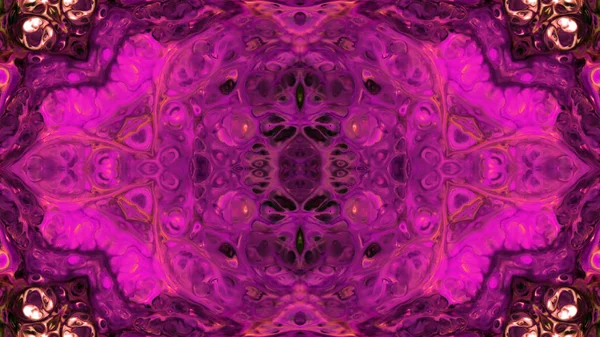 Soyut boya fırça mürekkep patlayabilir formanın düzgün kavramı simetrik desen süs dekoratif Kaleidoscope hareketi geometrik daire ve yıldız şekli