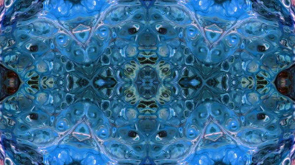 Soyut boya fırça mürekkep patlayabilir formanın düzgün kavramı simetrik desen süs dekoratif Kaleidoscope hareketi geometrik daire ve yıldız şekli