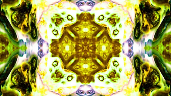 Soyut boya fırça mürekkep patlayabilir formanın düzgün kavramı simetrik desen süs dekoratif Kaleidoscope hareketi geometrik daire ve yıldız şekli