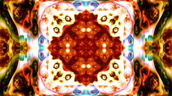 Soyut boya fırça mürekkep patlayabilir formanın düzgün kavramı simetrik desen süs dekoratif Kaleidoscope hareketi geometrik daire ve yıldız şekli