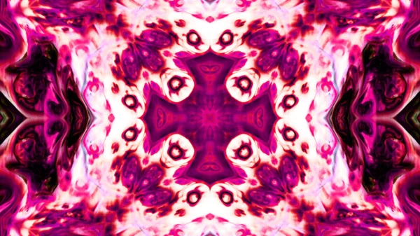 Soyut boya fırça mürekkep patlayabilir formanın düzgün kavramı simetrik desen süs dekoratif Kaleidoscope hareketi geometrik daire ve yıldız şekli