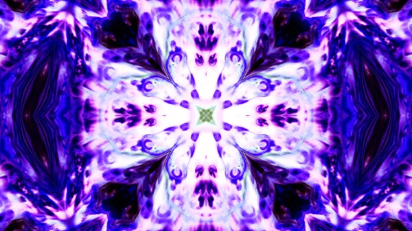 Soyut boya fırça mürekkep patlayabilir formanın düzgün kavramı simetrik desen süs dekoratif Kaleidoscope hareketi geometrik daire ve yıldız şekli